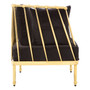 Novo Chair with Gold Finish Tapered Arms