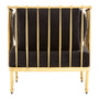 Novo Chair with Gold Finish Tapered Arms