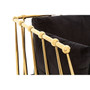Novo Chair with Gold Finish Tapered Arms