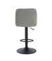 Maxwell Set of 2 Light Grey Textured Fabric Cushioned Bar Chairs