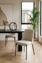 Maxwell Set of 2 Light Beige Textured Fabric Dining Chairs