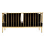 Novo 2 Seat Gold Finish Tapered Arms Sofa