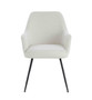 Maxwell Set of 2 Light Beige Textured Fabric Dining Chairs with Arms