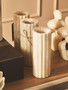 Savio White Fluted Marble Vase