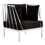 Novo Chair with Silver Finish Tapered Arms