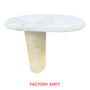 Savio White Marble Side Table