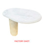 Savio White Marble Side Table