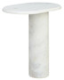 Savio White Marble Side Table