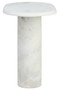 Savio White Marble Side Table