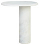 Savio White Marble Side Table