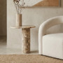 Santino Chocolate Marble Side Table