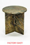 Fazio Round Forest Green Marble Side Table