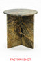 Fazio Round Forest Green Marble Side Table