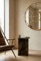 Fazio Round Forest Green Marble Side Table