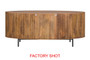 Torello Two Door Three Drawer Mango Wood Oval Sideboard