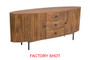 Torello Two Door Three Drawer Mango Wood Oval Sideboard