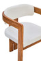 Torello Boucle Fabric and Mango Wood Dining Chair