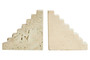 Tibor Travertine Set of Two Stair Design Bookends