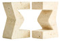 Tibor Travertine Set of Two Sigma Bookends
