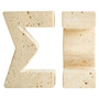 Tibor Travertine Set of Two Sigma Bookends