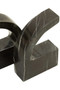 Zoro Black and White Marble Set of Two Comma Bookends