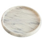 Zoro White Marble Round Tray