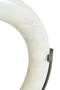 Zoro White Marble Ring Sculpture on Metal Stand