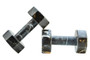 Zoro Set of Two Decorative Black and White Marble Dumbbells