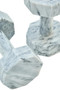 Zoro Set of Two Decorative Grey Marble Dumbbells