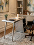 Avro Aluminum Wing Desk with Shelves