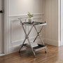 Novo 2 Tier Silver And Cross Design Trolley