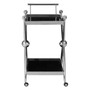 Novo 2 Tier Silver / Cross Design Trolley