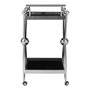 Novo 2 Tier Silver / Cross Design Trolley