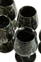 Marmore Set of Six Greenish Black Marble Shot or Liqueur Glasses