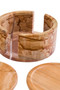 Tiga Teakwood Marble Set Of Five Round Coasters