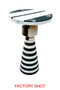 Zoro Black and White Stripe Side Table