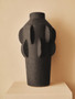 Sidra Large Black Textured Vase