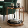 Novo Rose Gold Cage Design Side Table