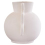 Sonata Small White Vase with Abstract Handles
