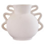 Sonata Small White Vase with Abstract Handles