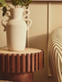 Sonata Small White Vase with Abstract Handles