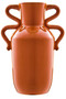 Sonata Large Burnt Orange Vase with Abstract Handles