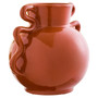 Sonata Small Burnt Orange Vase with Abstract Handles
