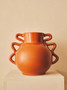 Sonata Small Burnt Orange Vase with Abstract Handles