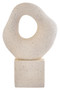 Broc Cream Textured Abstract Loop Sculpture On Pedestal