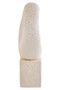 Broc Cream Textured Abstract Loop Sculpture On Pedestal