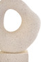 Broc Cream Textured Abstract Loop Sculpture On Pedestal