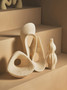 Broc White Marble Effect Organic Twist Vase
