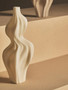 Broc White Marble Effect Organic Twist Vase