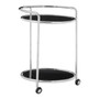 Novo Round Silver Finish Trolley